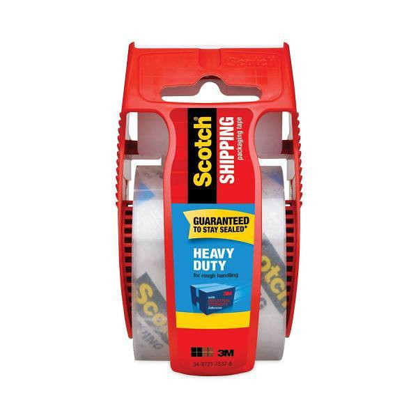 3850 Heavy-Duty Packaging Tape With Dispenser, 1.5" Core, 1.88" X 66.66 Ft, Clear