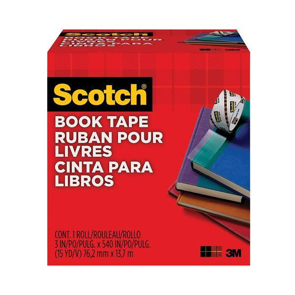 Book Tape, 3" Core, 3" X 15 Yds, Clear