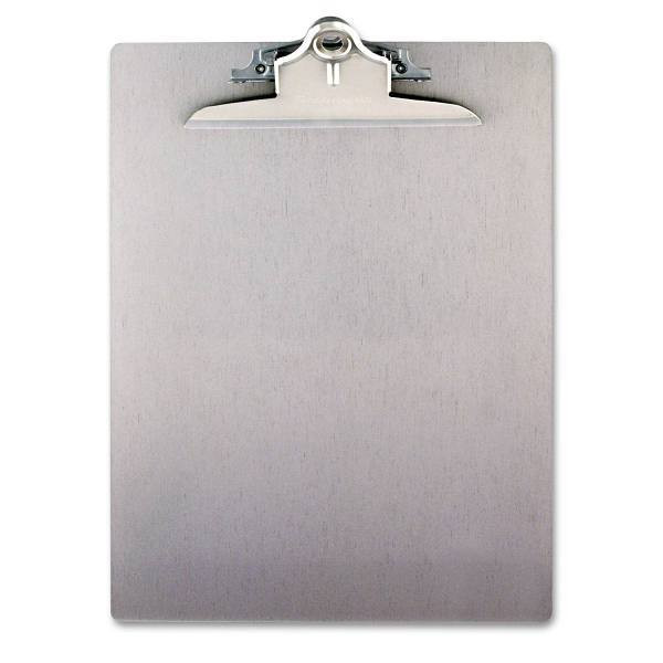 Saunders Recycled Aluminum Clipboard-High Clip 1" Clip 8.5x11 Sheets Silver