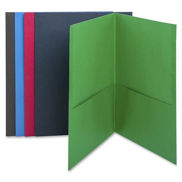 Business Source Letter Pocket Folder 8.5" X 11" Package Of 25