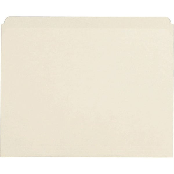 Business Source Straight Tab Letter File Folder 8.5" X 11" Manila Package Of 100