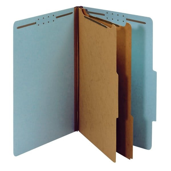 Office Depot Light Blue 100percent Recycled Classification Folder Pack Of 10