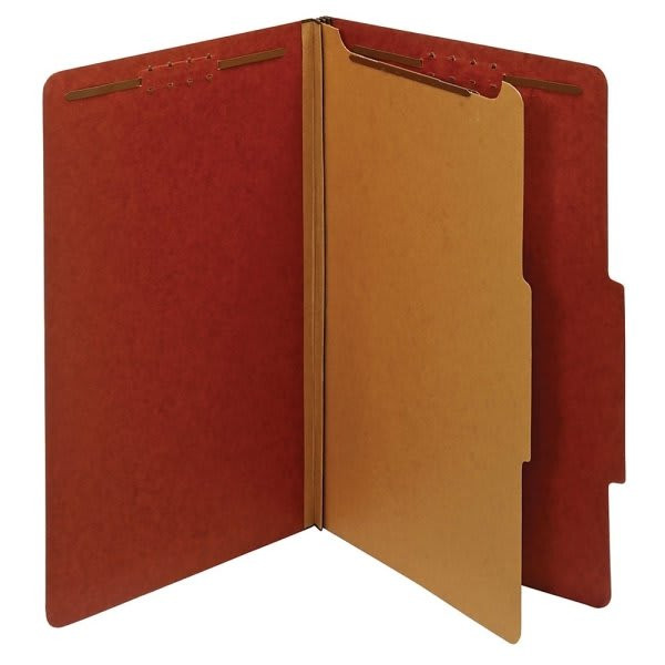 Office Depot Red 100percent Recycled Classification Folder Pack Of 10