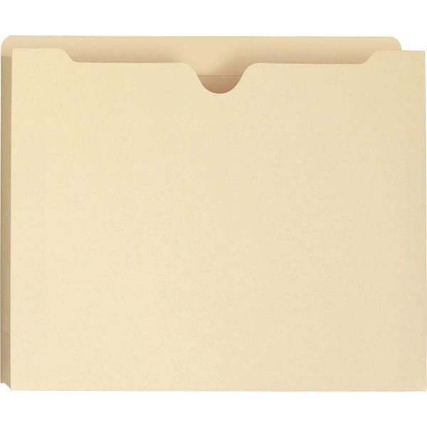 Smead Straight Tab Letter File Jacket 8.5"X11" 1" Expansion Manila Package Of 50
