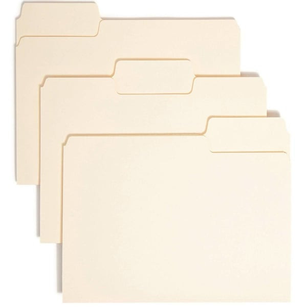 Smead Supertab 1/3 Tab Letter File Folder 8.5" X 11" Manila Package Of 100