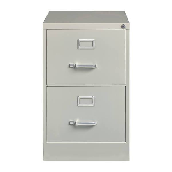 Hirsh 25" Deep 2 Drawer Legal Width Metal Vertical File Grade Light Gray
