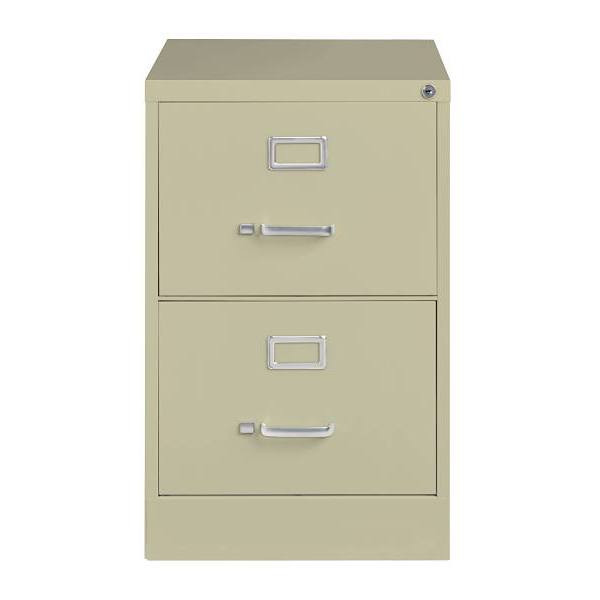 Hirsh 25" Deep 2 Drawer Legal Width Metal Vertical File Grade Putty