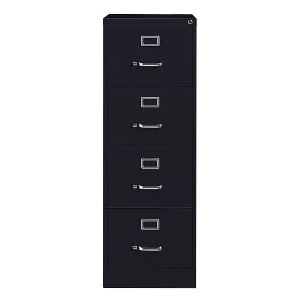 Hirsh 25" Deep 4 Drawer Legal Width Metal Vertical File Commercial Grade Black