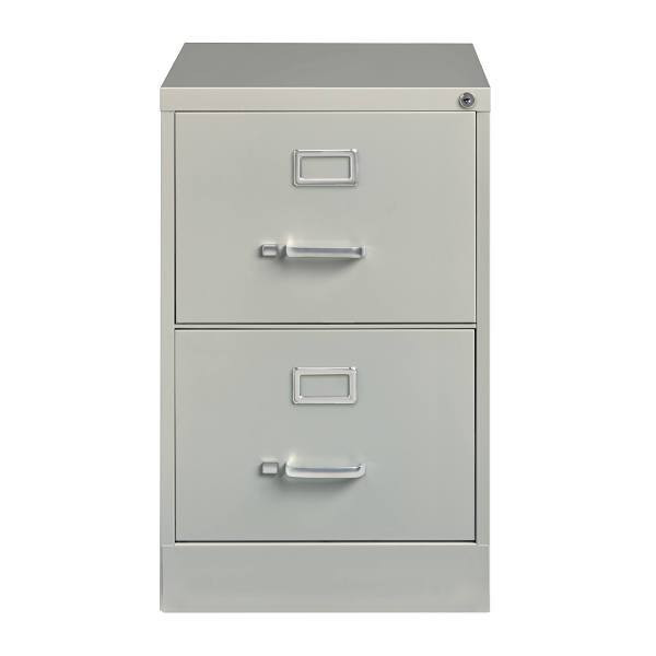 Hirsh 26.5" Deep 2 Drawer Legal Width Commercial Vertical File Cabinet, Gray