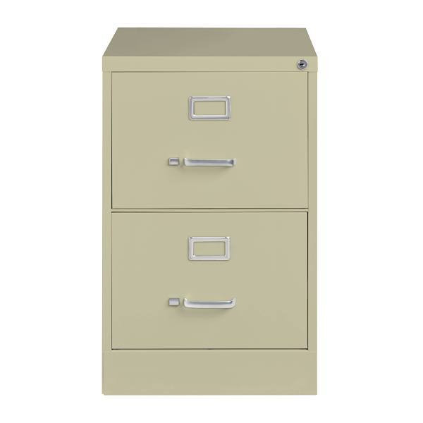 Hirsh 26.5" Deep 2 Drawer Legal Width Commercial Vertical File Cabinet, Putty