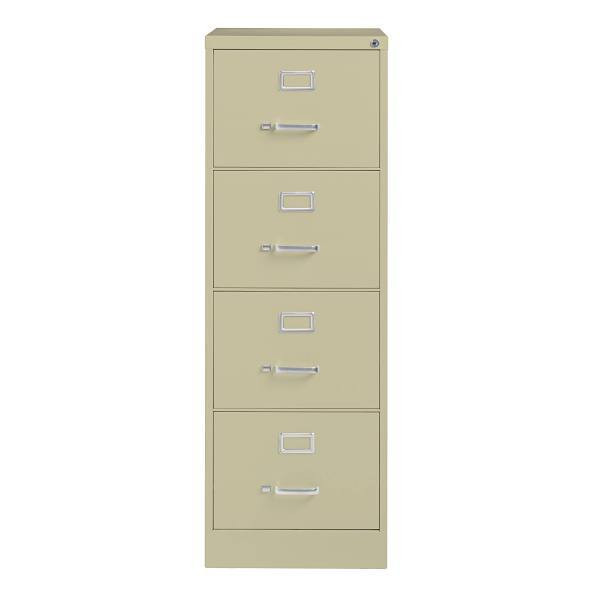 Hirsh 26.5" Deep 4 Drawer Legal Width Commercial Vertical File Cabinet, Putty