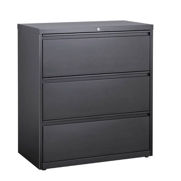 Hirsh 36 W 3-Drawer Lateral File Cabinet (Charcoal)