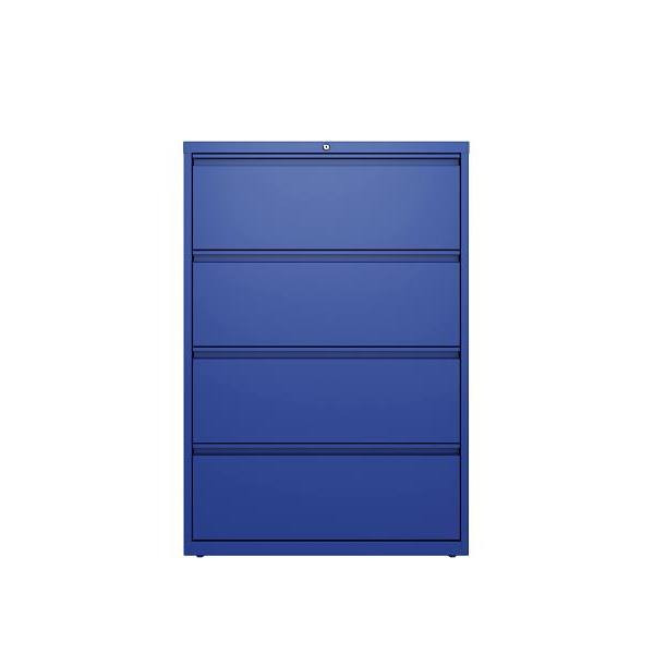 Hirsh 36" Wide 4 Drawer Metal Lateral File Letter/Legal/A4 Hang Classic Blue