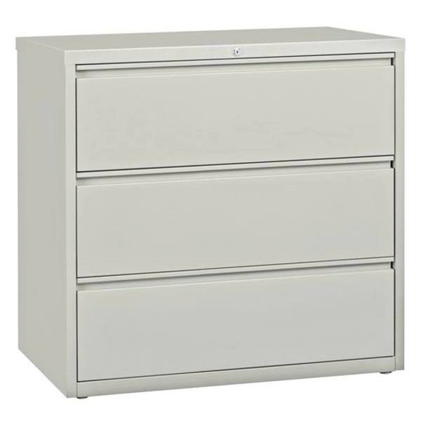 Hirsh 42 In. W 3-Drawer Lateral File Cabinet (Light Gray)