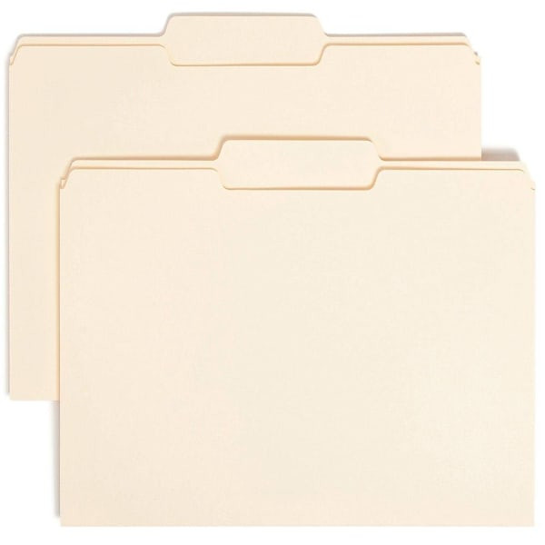 Smead 1/3 Tab Top Center Letter File Folder 8.5" X 11" Manila Package Of 100