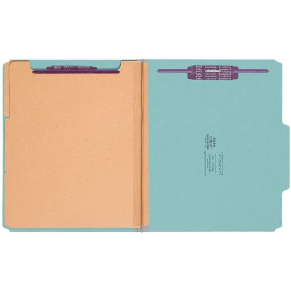 Smead Safeshield 2/5 Tab Letter Classification Folder 8.5" X 11" Package Of 10