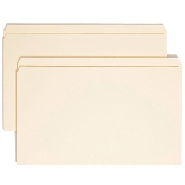 Smead Straight Tab Legal Top Tab File Folder 8.5" X 14" Package Of 100