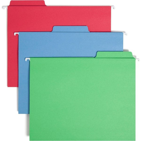 Smead Fastab 1/3 Tab Letter Hanging Folder 8.5" X 11"  Package Of 18