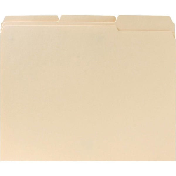 Business Source 1/3 Tab Letter Classification Folder 8.5" X 11" Package Of 100
