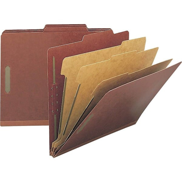 Nature Saver 2/5 Tab Letter Classification Folder With 3 Dividers Package Of 10