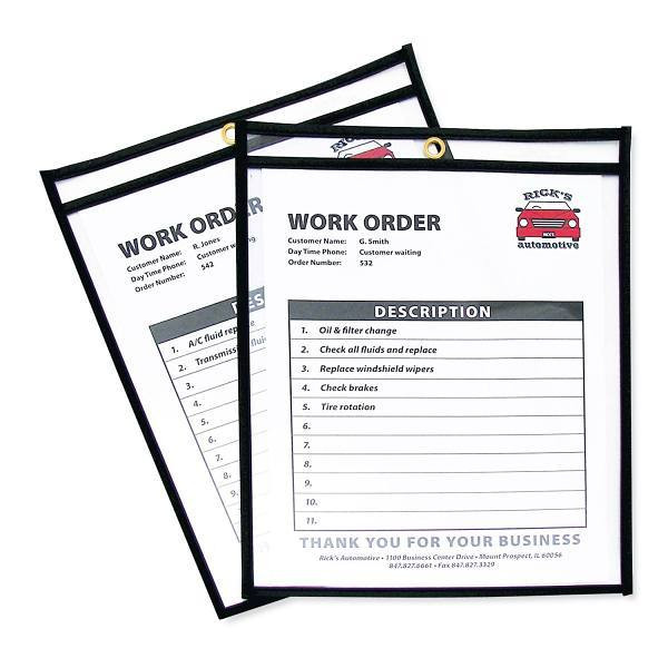 C-Line Ticket Holders Stitched Both Sides Clear 50 Sheets 8.5x11 Package Of 25