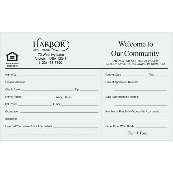 Custom Guest Cards, Gray Package Of 100
