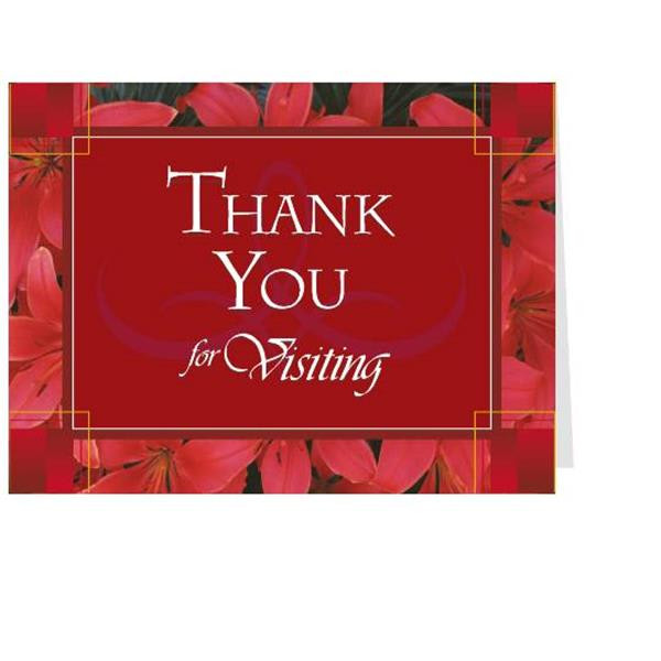 Customizable Thanks For Visiting Cards (50-Pack)