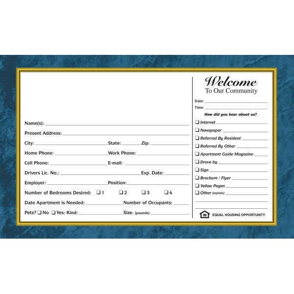 Personalized Guest Cards, Marble Design, Blue, 8 X 5" Package Of 100