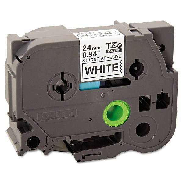 Brother Tze Extra-Strength Adhesive Laminate Label Tape .94"X26.2 Ft Black/White