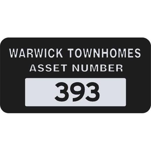 Asset Labels, Silver Imprint, 1-1/2 X 3/4