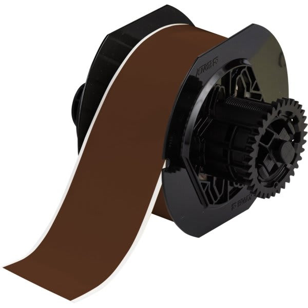 Brady B30 Series Low Halide Polyester Labels 2.25" W X 100 Ft L Brown