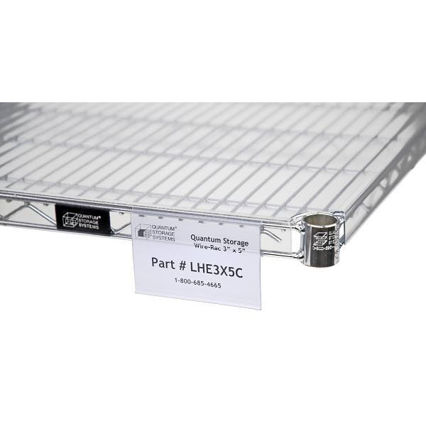 Quantum Storage Systems Label Holder Extender With Inserts, 3"X5", Package Of 12