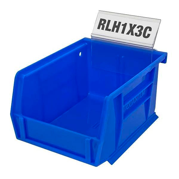 Quantum Storage Systems Rear Bin Label Holder And Inserts, 1" X 3", 12 Included