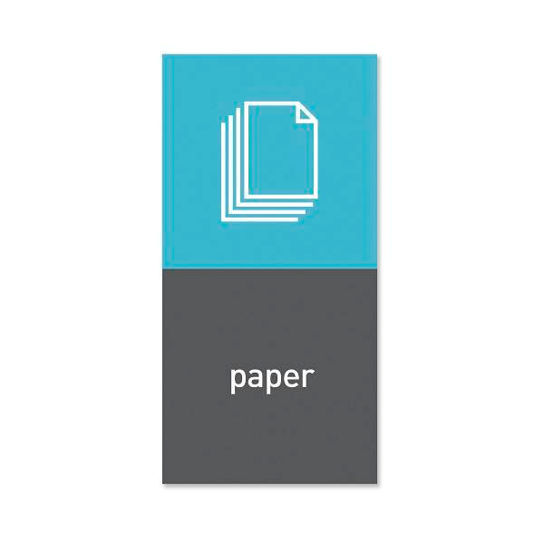 Simplehuman Recycling Magnetic Labels -Paper - 4" X 8"