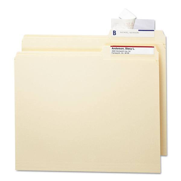Smead Seal/View File Folder Label Protect Clear Laminate 3.5x1.69 Package Of 100