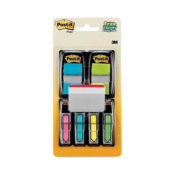 Page Flag Value Pack, Assorted, 96 0.5" Arrow, 100 1" Flags, 12 2" Filing Tabs