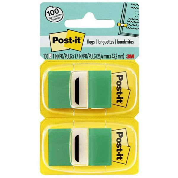 Post-It Flags 1" X 1.75" Green Package Of 600