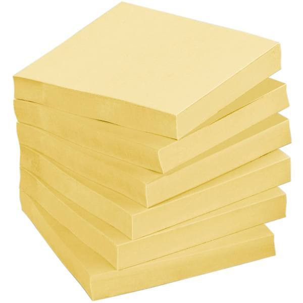 Post-It Greener Notes Cabinet Pack 3"X3" Recycled Canary Yellow Package Of 24