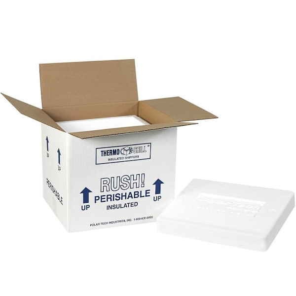 Box Partners 10 1/2 X 8 1/4 X 9 1/4" Insulated Shipping Kit Cs Of 2