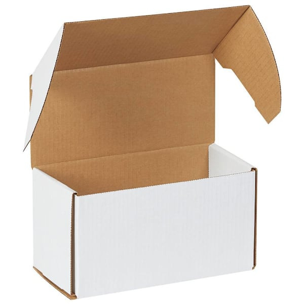 Box Partners 10 5/16 X 5 X 5 9/16" White Outside Tuck Mailers Pkg Of 50