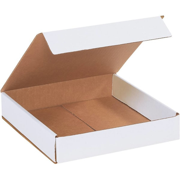 Box Partners 10 X 10 X 2" White Corrugated Mailers Pkg Of 50
