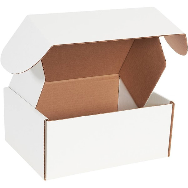 Box Partners 11 1/8 X 8 3/4 X 5" White Deluxe Literature Mailers Pkg Of 50