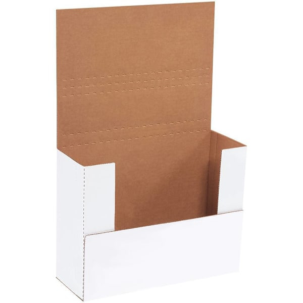 Box Partners 11 1/8 X 8 5/8 X 4" White Easy-Fold Mailers Pkg Of 50