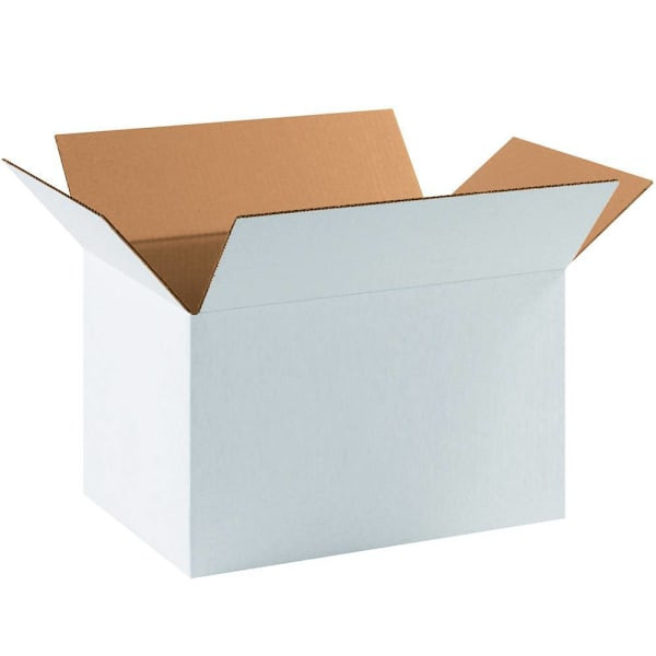 Box Partners 17 1/4 X 11 1/4 X 10" White Corrugated Boxes Pkg Of 25