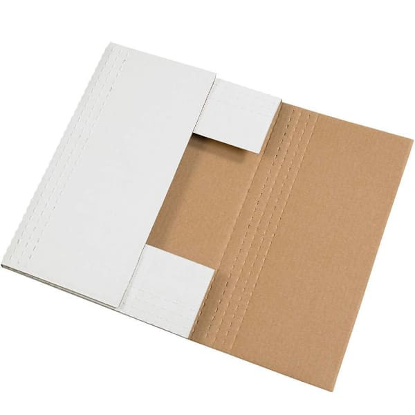 Box Partners 17 1/8 X 14 1/8 X 2" White Easy-Fold Mailers Pkg Of 50