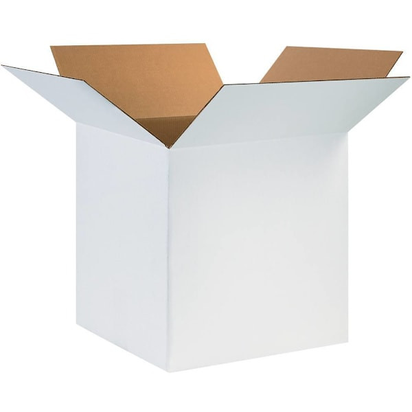 Box Partners 24 X 24 X 24" White Corrugated Boxes Pkg Of 10