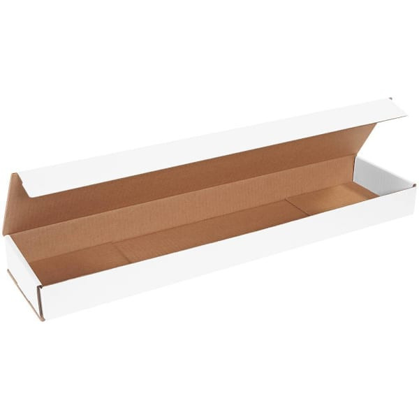 Box Partners 26 X 6 X 2" White Corrugated Mailers Pkg Of 50