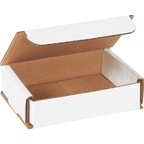 Box Partners 4 X 3 X 1" White Corrugated Mailers Pkg Of 50