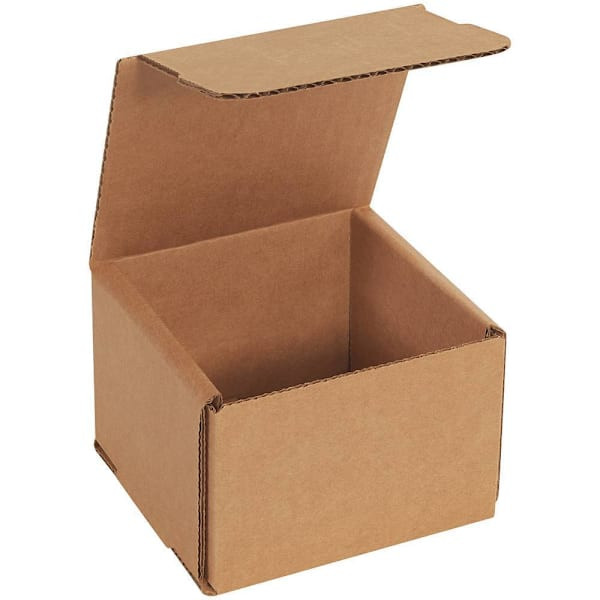 Box Partners 4 X 4 X 3" Kraft Corrugated Mailers Pkg Of 50