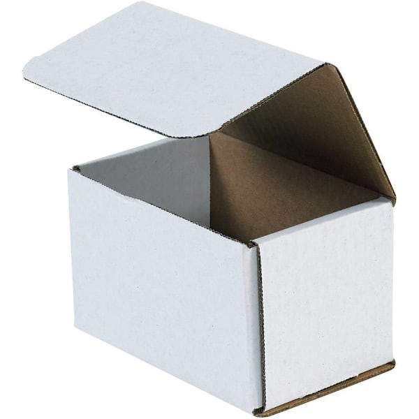 Box Partners 5 1/2 X 3 1/2 X 3 1/2" White Corrugated Mailers Pkg Of 50